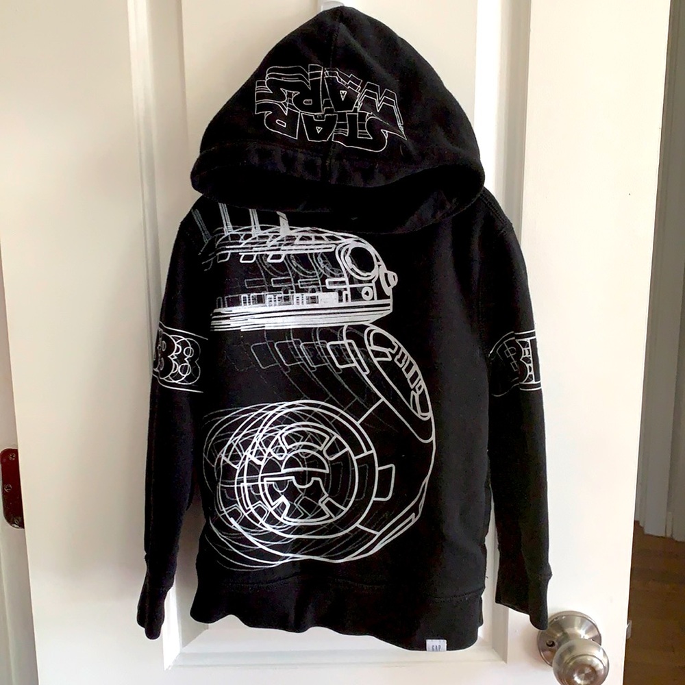 Gap boys hooded BB8 Star Wars sweat shirt